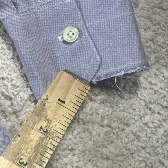 Isaia Napoli Mens Button Dress Shirt LS Light Purple Lavender Size 16 41 Large - Picture 5 of 13
